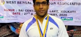 Rajdeep Mitra won Gold Medal in Badminton Men’s Singles in prestigious  Netaji Subhas State games at SAI,Kolkata .